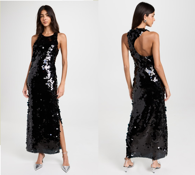 Art Deco Elegance black sequin dress
