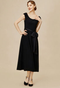 Retro Elegance Vintage Long Black Dress