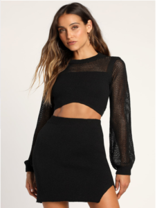 Timeless Trends Black Sweater Dress
