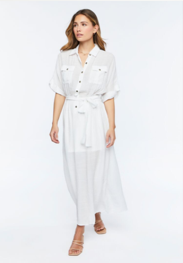 BELTED WHITE MAXI