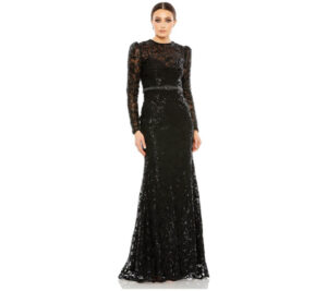 Red Carpet Glam Celebrity Long Black Dress