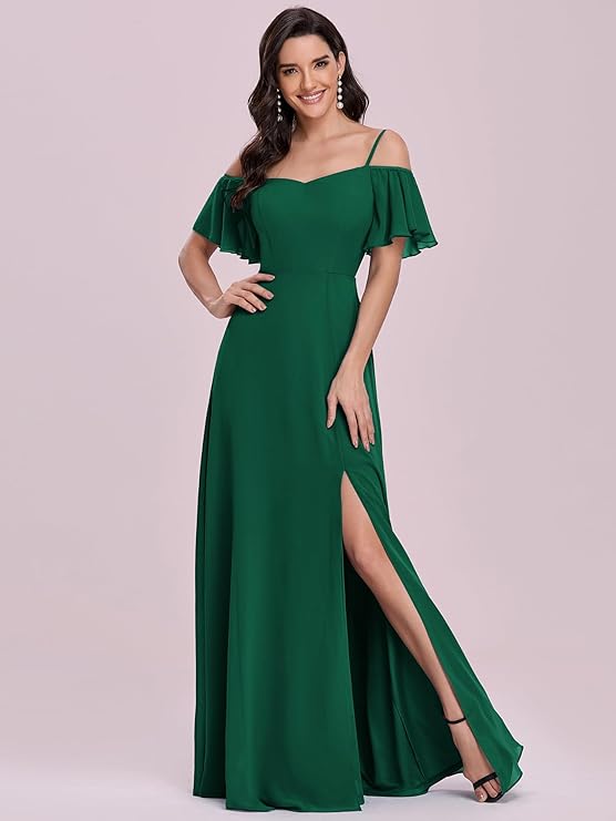 Emerald Green A-Line Bridal Shower Dress